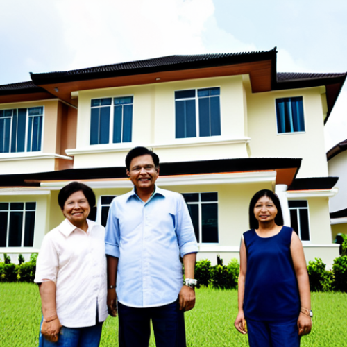 부동산 시장 사이클  사회경제적 요인 탐구 - Modern Family Home in a Developing Suburb**

"A fully clothed family of four stands in front of a mo...